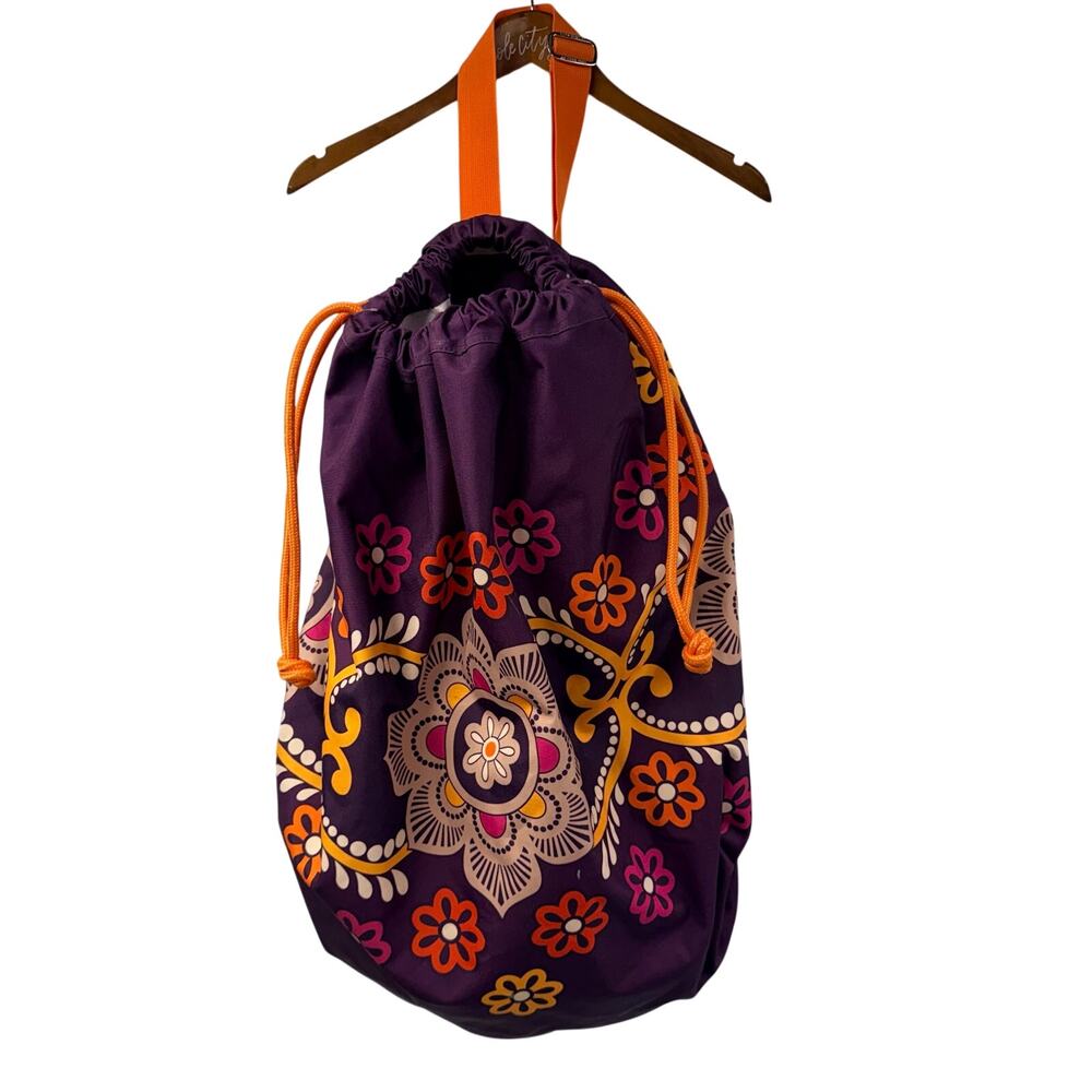 Vera Bradley XL Laundry Duffle Bag Purple Safari Sunset
